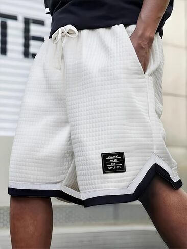 Athletic Shorts for Men Striped Quick-Dry Workout Basketball Shorts Men, Elastic Waist Pockets for Gym Running Sports Clothes in Kuwait