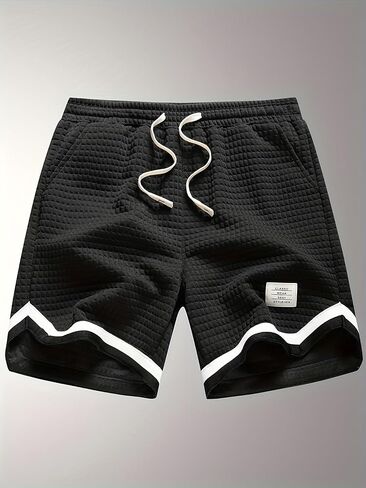 Athletic Shorts for Men Striped Quick-Dry Workout Basketball Shorts Men, Elastic Waist Pockets for Gym Running Sports Clothes in Kuwait