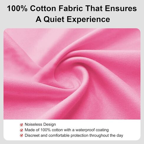 Adult Cloth Diaper Cover Waterproof Plastic Pants Rubber Underwear for Incontinence Leak Proof Washable (Pink4XL) in Saudi Arabia
