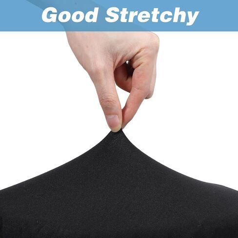 Tyqour 2 PCS Stool Covers Round Fits 11-15 Inch Bar Stool Seat Covers, Barstool Covers Slipcovers, Stool Cushion Round, High Elastic Polyester, Black, Washable Slipcovers for Home Bar Hotel in Kuwait