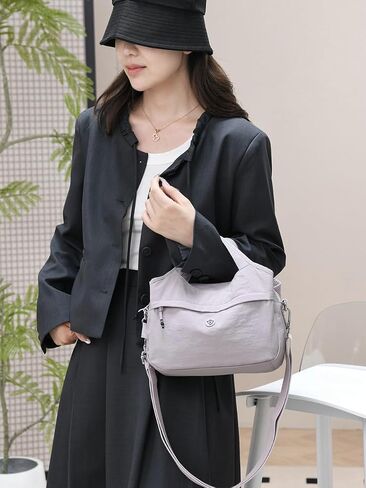 Nylon Top-handle Clutch Purses for Women Small Tote Bag Casual Travel Pouch Lightweight Crossbody Shoulder Handbag Satchels in Saudi Arabia