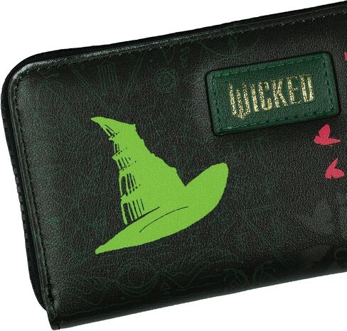 Bioworld Wicked Wallet Glinda and Elphaba Inspired Design Faux Leather Zip Around Clutch in Kuwait