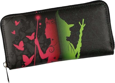 Bioworld Wicked Wallet Glinda and Elphaba Inspired Design Faux Leather Zip Around Clutch in Kuwait