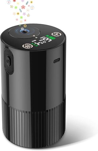 Waterless Diffuser for Essential Oil, Aromatherapy Diffusers for Home Nebulizer Air Freshener Diffuser Mini Scent Machine Battery Operated 4 Mist Level 1/2/3/4/6H Timers Auto-off for Car Bedroom Hotel in Saudi Arabia