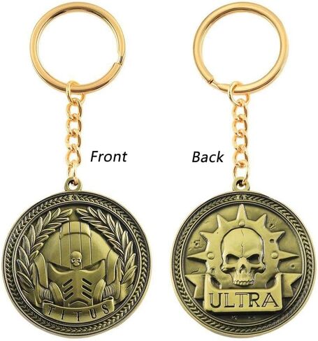 Warhammer 40K Titus&Ultramarines Chapter Keychain Game Peripheral Alloy Keychain Gifts in Saudi Arabia