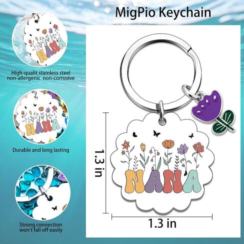 Nana Gifts for Grandma First Time Grandma Gifts Grandmas to Be Gift Cute Nana Keychain from Grandkids Grandma Birthday Gifts Valentines Mother's Day Christmas for Grandma Grandma Nana Grammy in Saudi Arabia