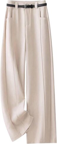 SHENHE Women's High Waisted Work Pants Wide Leg Business Casual Dress Pants Slacks with Belt in Kuwait