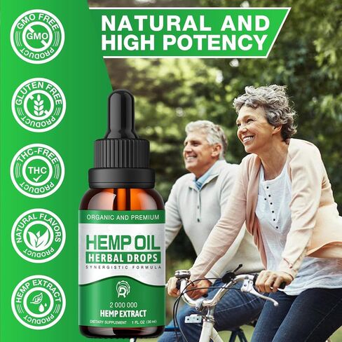 Неmр Oil Drops High Potency - 2,000,000 Maximum Strength Organic Неmр Tincture for Pain Relief, Skin, Anxiety- Natural Неmр Oils Extract-Неmр Supplements Vegan, Non-GMO, 2 Pack in Saudi Arabia