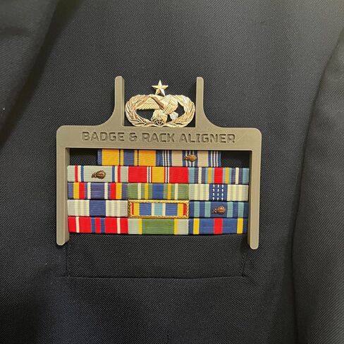Air Force Ribbon & Badge Aligner Tool – Uniform Measurement Guide for Perfect Placement – Fast, Accurate, Inspection Ready in Saudi Arabia