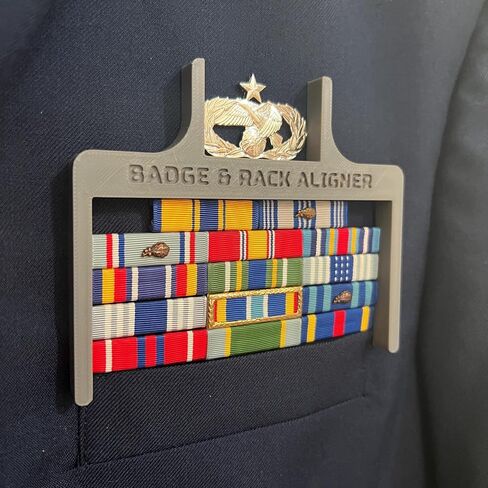 Air Force Ribbon & Badge Aligner Tool – Uniform Measurement Guide for Perfect Placement – Fast, Accurate, Inspection Ready in Saudi Arabia