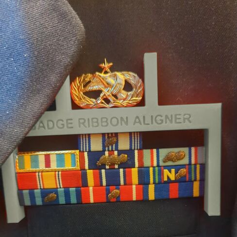 Air Force Ribbon & Badge Aligner Tool – Uniform Measurement Guide for Perfect Placement – Fast, Accurate, Inspection Ready in Saudi Arabia