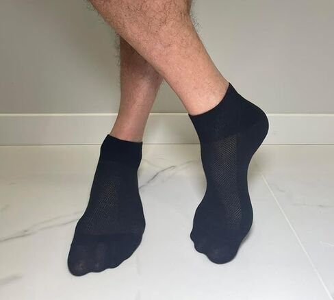 Mens and Womens Ankle Socks - Ultra Thin Breathable Cotton Socks - Dry Fit Running Low Cut Ankle Socks Mesh Athletic Socks 3 Pairs (Black Small) in Saudi Arabia