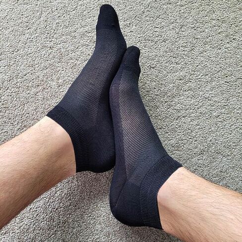 Mens and Womens Ankle Socks - Ultra Thin Breathable Cotton Socks - Dry Fit Running Low Cut Ankle Socks Mesh Athletic Socks 3 Pairs (Black Small) in Saudi Arabia