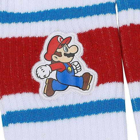 جوارب Bioworld Super Mario Bros Jumping Mario للرجال باللون الأبيض والأزرق in Kuwait