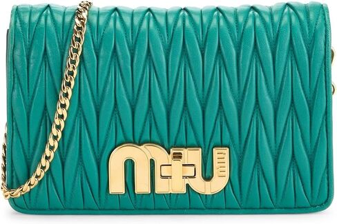 WHAT GOES AROUND COMES AROUND Women's Pre-Loved Green Nappa Wallet On Chain, Green, One Size in Saudi Arabia