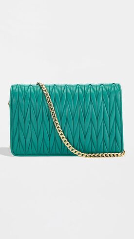 WHAT GOES AROUND COMES AROUND Women's Pre-Loved Green Nappa Wallet On Chain, Green, One Size in Saudi Arabia