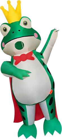 Frog Prince Inflatable Costume Air Blow-up Suit Cosplay Costume for Adult/Halloween, Christmas, Easter, Birthday (Frog Prince) in Saudi Arabia