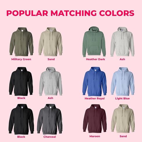 COUPLEHOODIES Custom Embroidered Couple Sweatshirts with Wreath Heart – Gift for Christmas Anniversary Valentines Day (Style) in Saudi Arabia