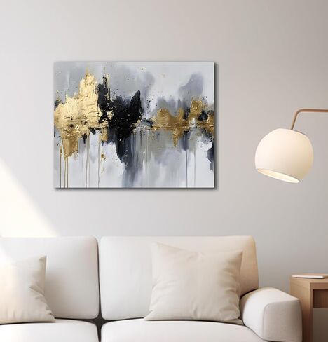 Bruarteli مجردة قماش جدار الفن 11''x14''، العمل الفني الحديث الجدار الديكور، اللوحة ديكور الحائط، صورة لغرفة المعيشة غرفة نوم المدخل الحمام المنزل مكتب in Kuwait