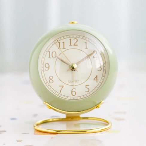 3 Inches Analog Alarm Clocks Retro Backlight Cute Simple Design with Night Light Silent Non-Ticking Battery Operated [Purple] in Saudi Arabia
