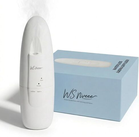 Plug in Smart Waterless Diffuser, Coverage up to 500 SqFt Waterless Essential Oil Diffuser -in Cold Air Aroma Diffuser, Home Scenting for Office & Bedroom, Easy Waterless Diffuser,White,100ml in Saudi Arabia