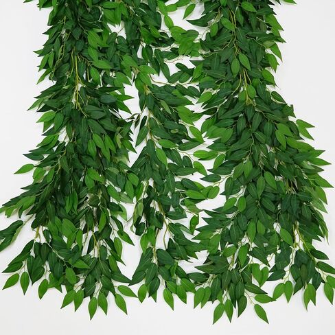 LeafNow 12 Pcs Italian Ruscus Greenery 55cm Artificial Greenery Stems for Wedding Arch Flowers Centerpieces for Tables Balloon Arch Home Decor in Kuwait