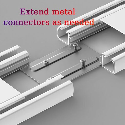 Aluminum Alloy Curtain Tracks,Double Row Silent Curtain Track Rail - 10.4ft Aluminum Alloy Ceiling Mount Drape System for Bedroom & Living Room - Smooth Gliding, Heavy Duty, Noise-Free Solut in Kuwait