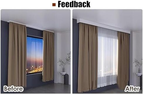 Aluminum Alloy Curtain Tracks,Ceiling-Mounted Double Curtain Track - 3-in-1 Alloy Nano-Silent System with Curtain Box for Living Rooms & Bedrooms - Easy Installation, Modern Design in Kuwait