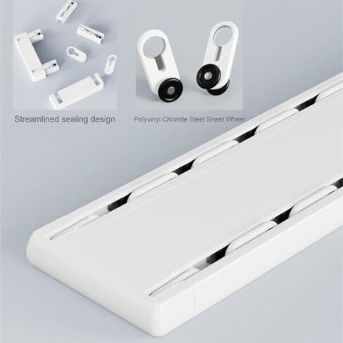 Aluminum Alloy Curtain Tracks,Heavy-Duty Ceiling Curtain Track Set for Living Rooms & Bathrooms, Silent Smooth Operation, Double-Layer Curtains, Easy Installation, Durable & Stylish Home Dec in Kuwait