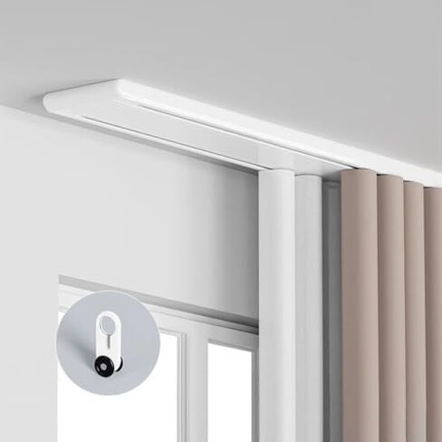 Aluminum Alloy Curtain Tracks,Heavy-Duty Ceiling Curtain Track Set for Living Rooms & Bathrooms, Silent Smooth Operation, Double-Layer Curtains, Easy Installation, Durable & Stylish Home Dec in Kuwait