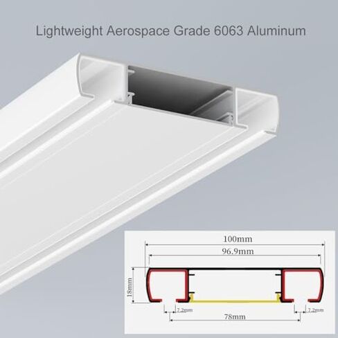 Aluminum Alloy Curtain Tracks,Heavy-Duty Ceiling Curtain Track Set for Living Rooms & Bathrooms, Silent Smooth Operation, Double-Layer Curtains, Easy Installation, Durable & Stylish Home Dec in Kuwait