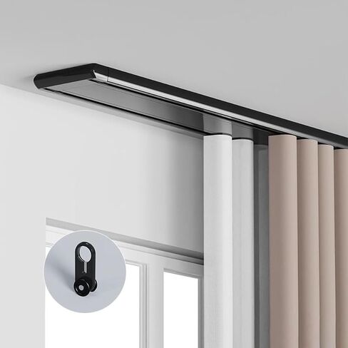 Aluminum Alloy Curtain Tracks,Heavy-Duty Ceiling Curtain Track Set for Living Rooms & Bathrooms, Silent Smooth Operation, Double-Layer Curtains, Easy Installation, Durable & Stylish Home Dec in Kuwait