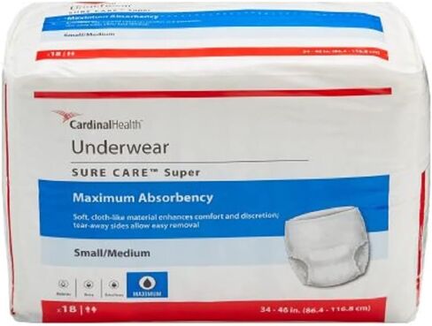 Absorbent Underwear Sure Care Pull On Medium Disposable Heavy Absorbency in Saudi Arabia