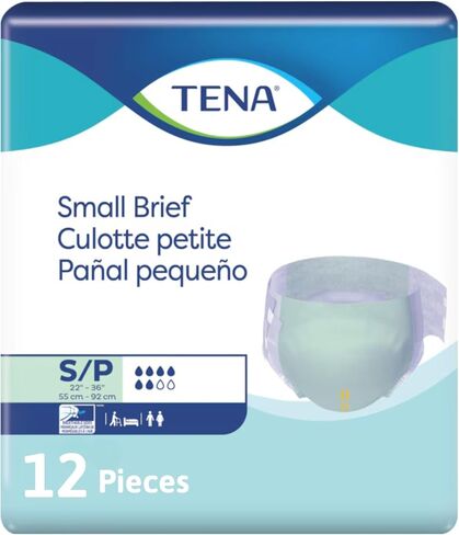 TENA موجز صغير موجز البالغ البالغ موجز S MODEATIONATE MAT MAT شكل جسم ، 66100 ، معتدلة إلى ثقيلة ، 96 CT in Kuwait