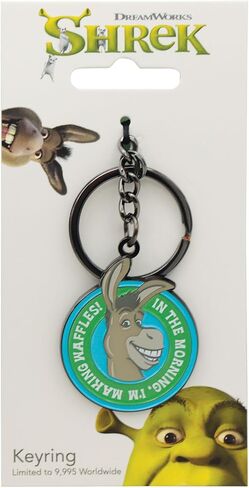 سلسلة مفاتيح Fanattik Shrek Donkey Waffles Limited Edition من المينا المعدنية، حلقة مفاتيح in Kuwait