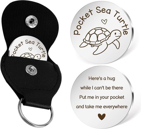 Sea Turtle Themed Gifts Sea Turtle Keychain Cute Animal Pocket Hug Token Emotional Support Gift Christmas Stocking Stuffers for Sea Turtles Lovers Boyfriend Girlfriend Son Daughter Best Friend in Saudi Arabia