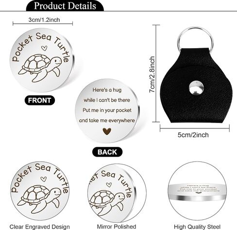 Sea Turtle Themed Gifts Sea Turtle Keychain Cute Animal Pocket Hug Token Emotional Support Gift Christmas Stocking Stuffers for Sea Turtles Lovers Boyfriend Girlfriend Son Daughter Best Friend in Saudi Arabia