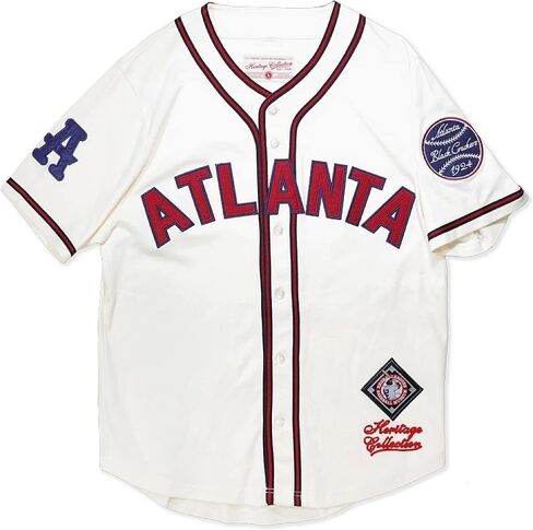 Big Boy Atlanta Black Crackers NLBM Heritage Mens Baseball Jersey [Ivory White] - ID#33866-92-208-0-0 in Kuwait