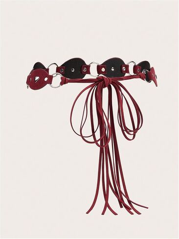 أحزمة RoseSeek النسائية الغربية الرجعية المسامير القلب بولي Leather الجلود بوهو أحزمة لفستان الجينز ملابس راعية البقر in Kuwait