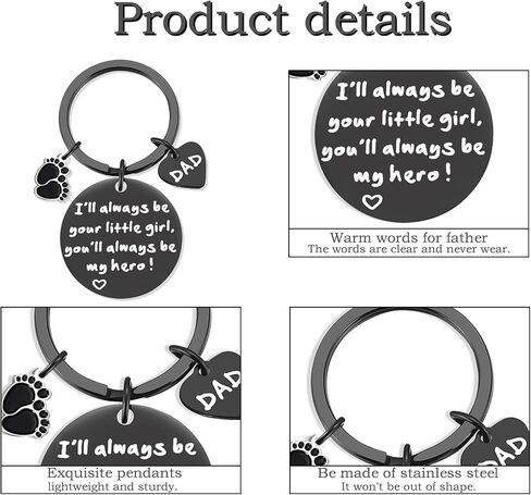 Fathers Day Birthday Gifts From Daughter Keychain Best Dad Gifts Father's Day Christmas Valentines Gift Ideas for Men Dads Husband Step Dad in Saudi Arabia