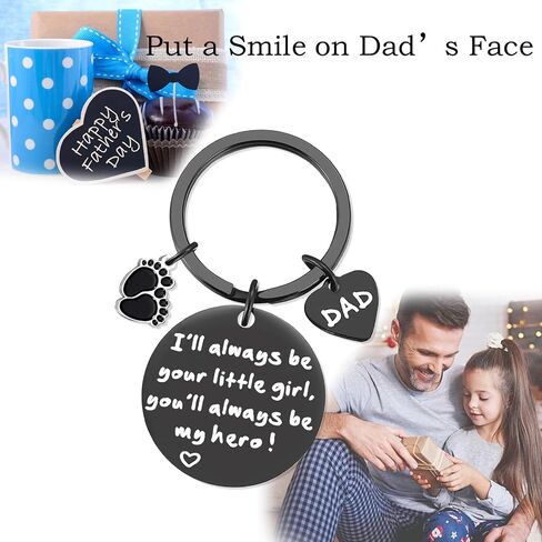 Fathers Day Birthday Gifts From Daughter Keychain Best Dad Gifts Father's Day Christmas Valentines Gift Ideas for Men Dads Husband Step Dad in Saudi Arabia