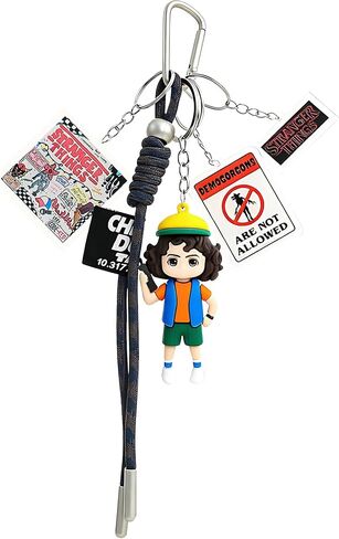 H.ebony 5Pcs Stranger 5 Keychains for Women Men, Car Charms Backpack Key Key Chain Accessories Wristlet Chain in Saudi Arabia