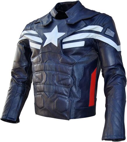 SRHides Men's Motorcycle Captain Winter Soldier Leather Jacket in Saudi Arabia