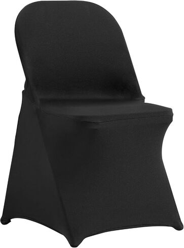 100PCS Stretch Spandex Folding Chair Covers - Universal Fitted, Removable & Washable Slipcovers for Weddings, Holiday Banquets, Parties, and Dining Celebrations (100, White) in Saudi Arabia