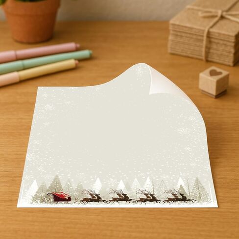 Santa & Reindeer Christmas Paper - 80 Sheets in Kuwait
