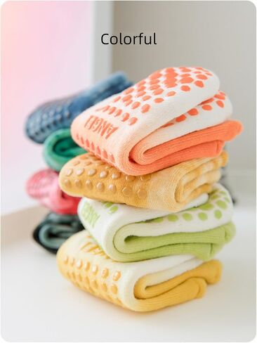 Women Yoga Socks Non-Slip Grip Pilates Socks, Pure Barre Hospital, Dance, Pregnant, Ankle Socks 5/6 Pairs in Kuwait