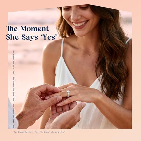 3CT Moissanite Engagement Rings for Women, Perfect for Romantic Proposal, Elongated Cushion Cut D Color VVS1, Sterling Silver White Gold Plated, Anniversary Valentines Gift Size 5 in Saudi Arabia