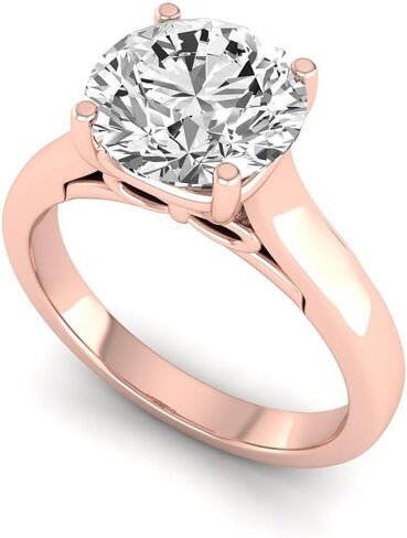 IGI Certified 2 Carat Round Lab Grown Diamond F, VVS2 14K Gold Bow Style Solitaire Anniversary Promise Wedding Engagement Ring for Womens in Saudi Arabia