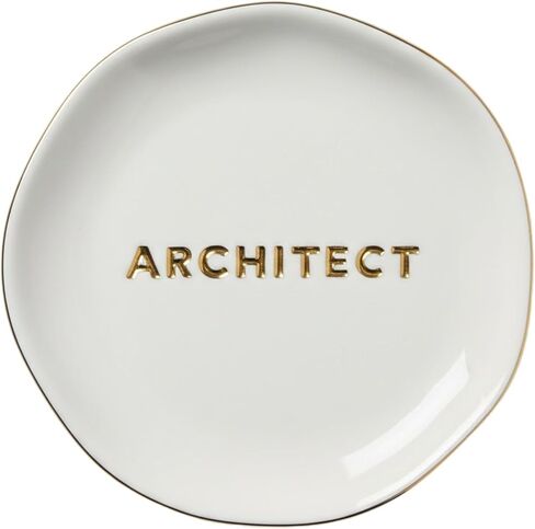 InnoBeta Architect Gifts for Women Girls, Architecture Gifs - 4.75" Handcrafted Ceramic Ring Dish with Gold Trim, Decorative Trinket Dish for Rings Earrings in Saudi Arabia