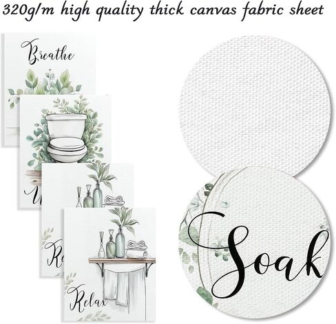 Dazzlewall 4pcs Relax Unwind Breath Soak Wall Decor, Minimalist Sage Green Leaves Bathroom Bathtub Washbasin Toilet Wall Art Poster, 8x10 in Unframed in Saudi Arabia
